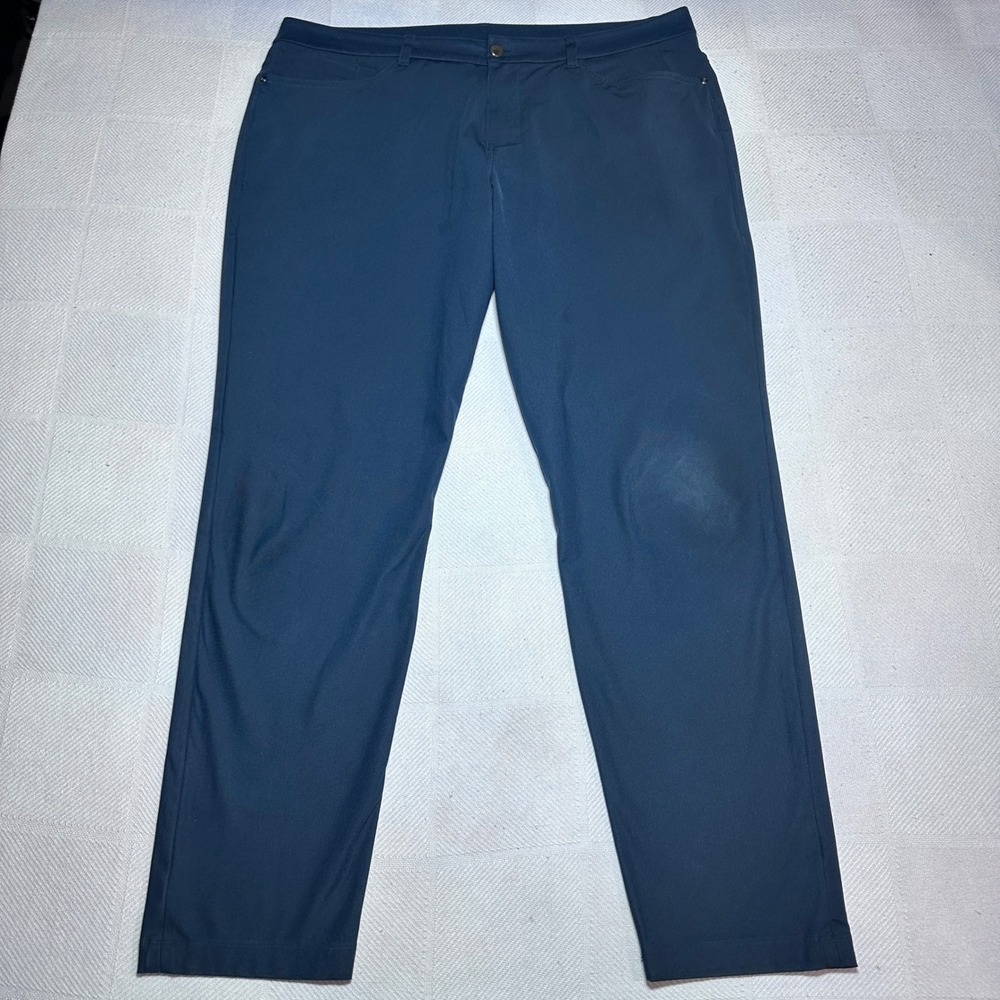 Lululemon ABC Pants Classic Mens 38x32 Warpstreme Tech Chino Stretch Blue